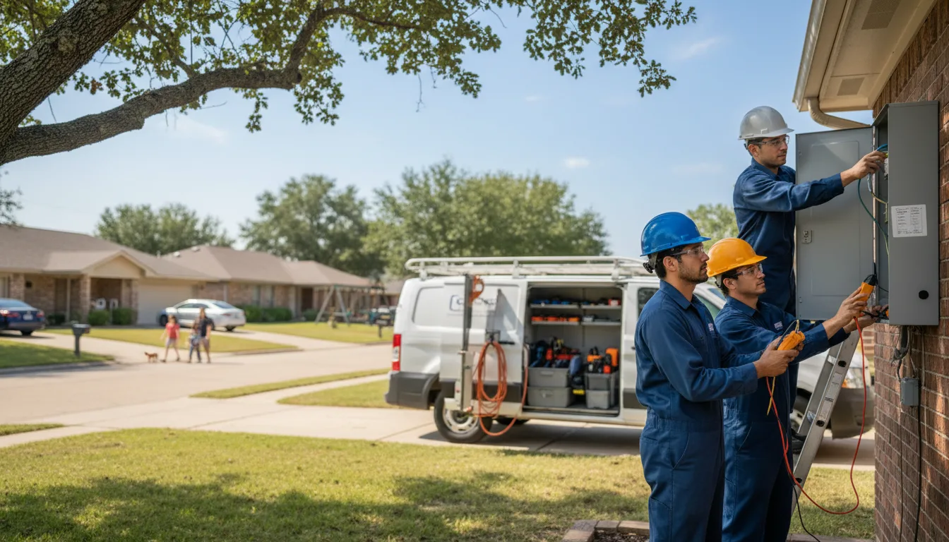 Certified electrician providing emergency electrical services in Enloe, TX